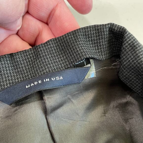 Brooks Brothers Brooks Ease Gray Check Wool Classic Career Blazer Men's 42 R - Picture 9 of 12